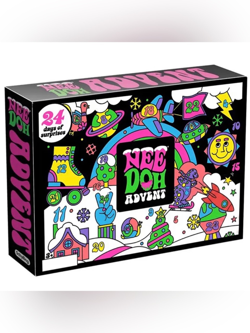AUTHENTIC SCHYLLING Viral Needoh Advent Calendar Holiday Gift Set NeeDoh